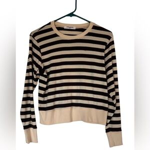 perfectwhitetee Stef Stripe luxe rib pullover